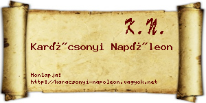 Karácsonyi Napóleon névjegykártya
